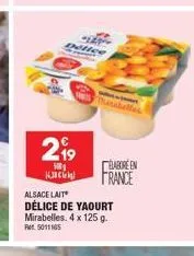 lice  marahalles  2⁹9  500  1638 alsace lait  délice de yaourt mirabelles. 4 x 125 g. rt5011165  babore en france 