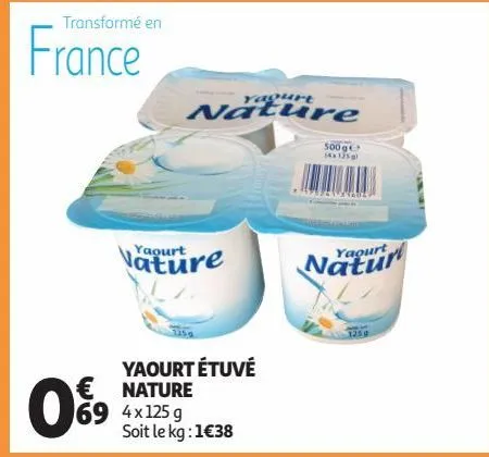 yaourt étuvé nature