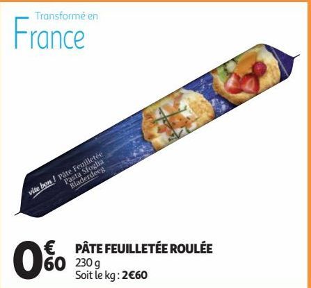 PÂTE FEUILLETÉE ROULÉE