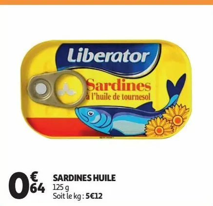 sardines huile 