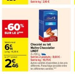 chocolat au lait Lindt