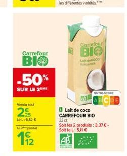 lait de coco Carrefour