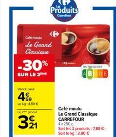 café moulu Carrefour