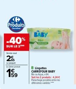 lingettes Carrefour