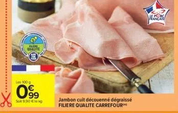 jambon cuit carrefour