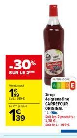 sirop de grenadine Carrefour