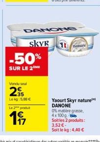 yaourt nature Danone