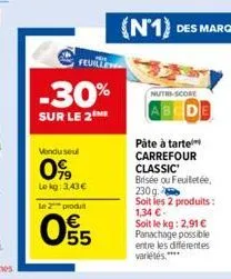 pâte à tarte carrefour