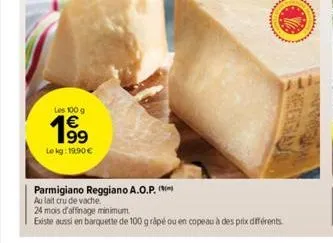 les 100 g  1⁹9  99  lekg: 19,90 €  www 