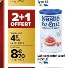 lait concentré nestlé