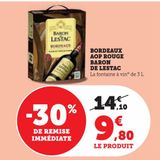 BORDEAUX AOP ROUGE BARON DE LESTAC offre à 9,8€ sur Super U