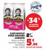 CAFE MOULU PURE ORIGINE LOBODIS offre à 5,8€ sur Super U
