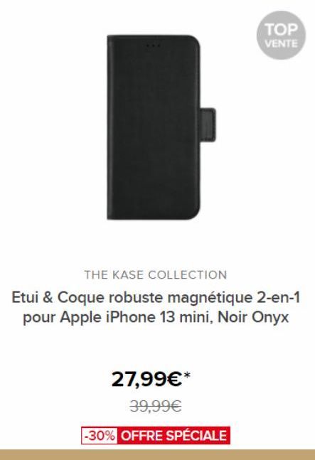 TOP VENTE  THE KASE COLLECTION  Etui & Coque robuste magnétique 2-en-1 pour Apple iPhone 13 mini, Noir Onyx  27,99€*  39,99€  -30% OFFRE SPÉCIALE 