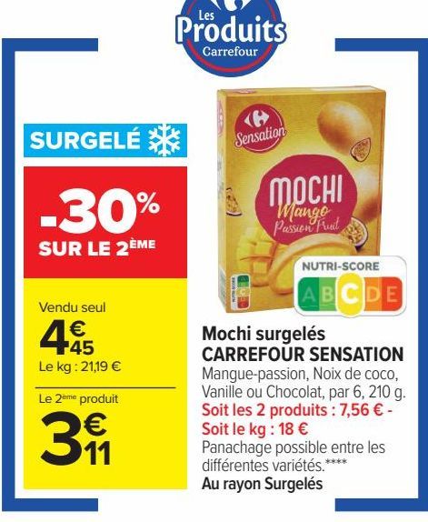 Mochi surgeles CARREFOUR SENSATION