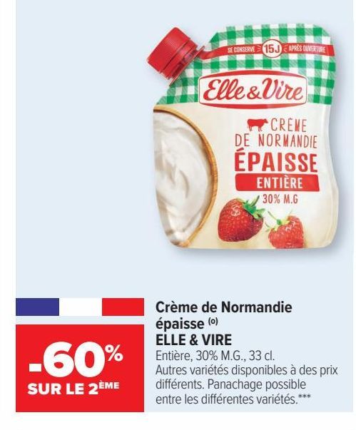 crème de Normandie epaisse Elle & Vire