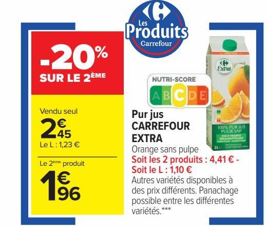 Pur jus Carrefour Extra