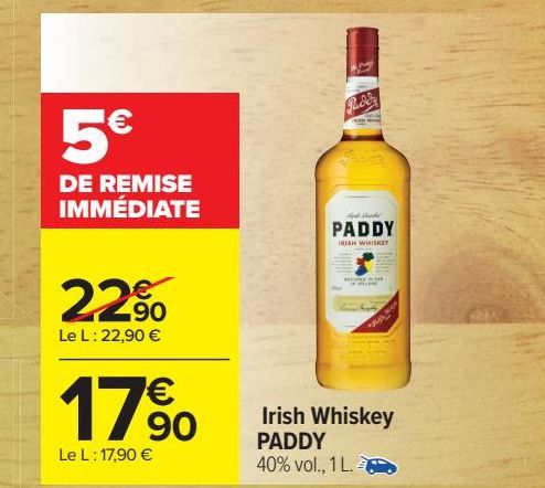 Irish whiskey PADDY
