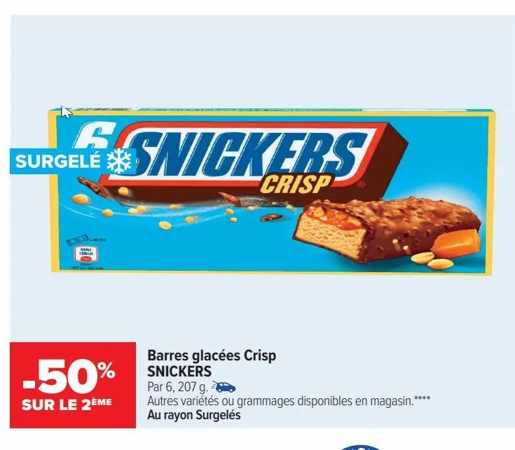 barres glacees crisp  snickers