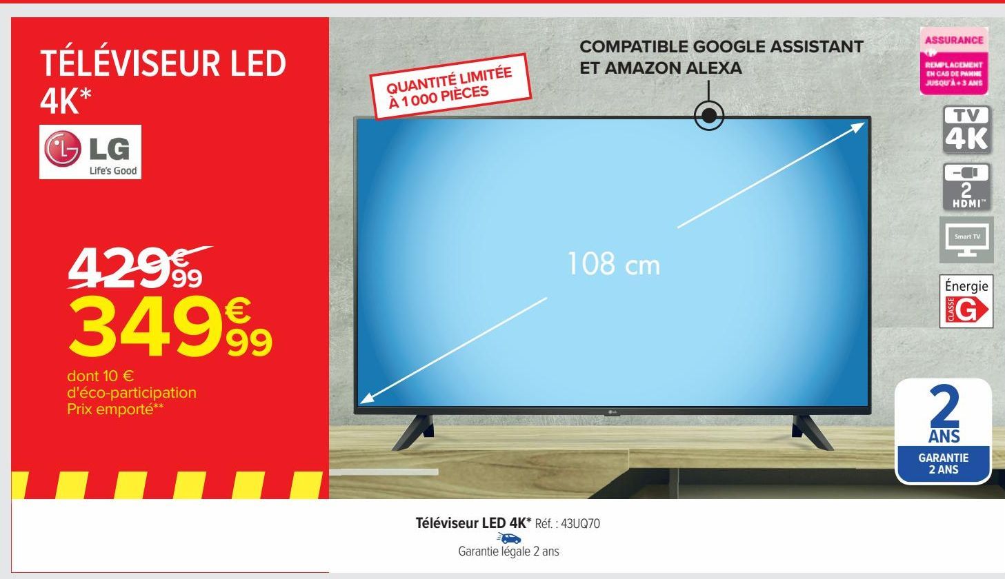 téléviseur LED 4K LG