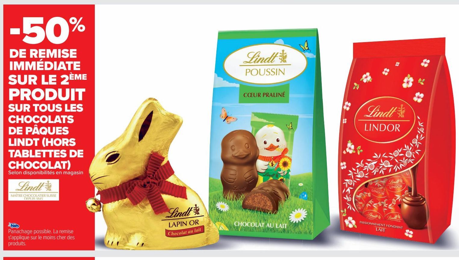 Tous les chocolats de paques Lindt (hors tablettes de chocolat)