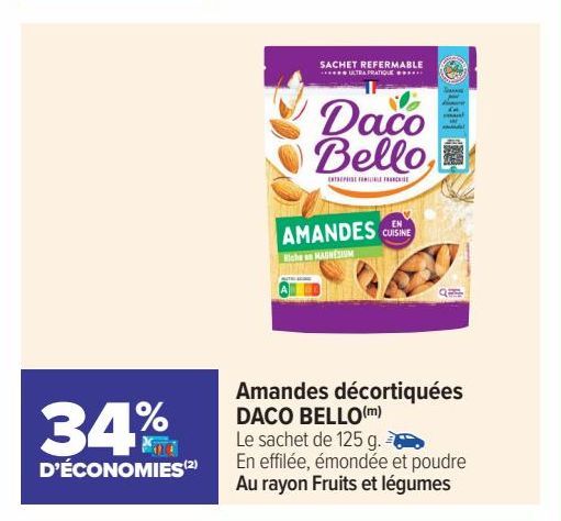 amandes decortiquees DACO BELLO