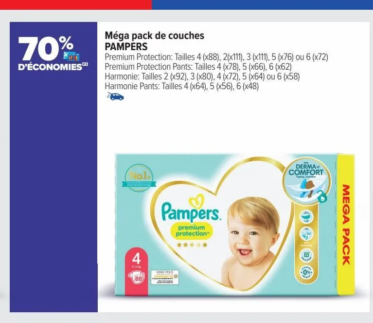 mega pack de couches pampers