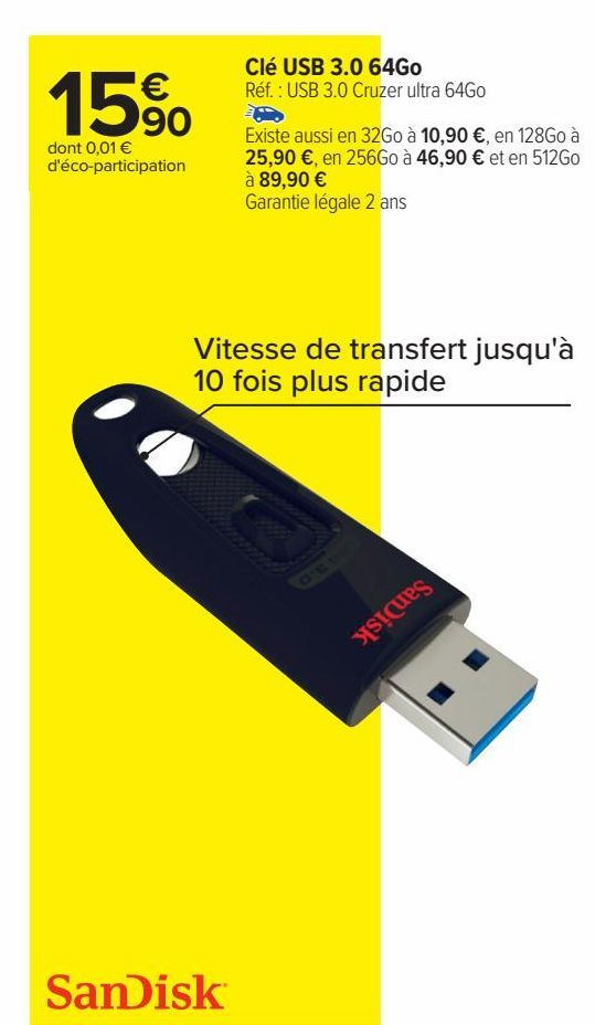 clé USB 3.0 64Go