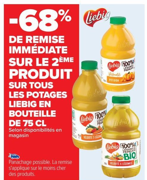 Tous Les potages liebig en bouteille de 75cl