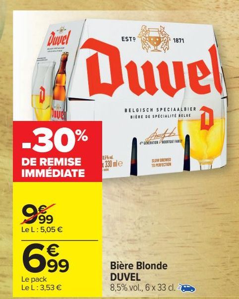 bière blonde DUVEL