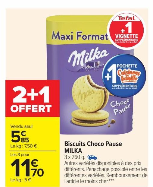 biscuits Choco Pause Milka