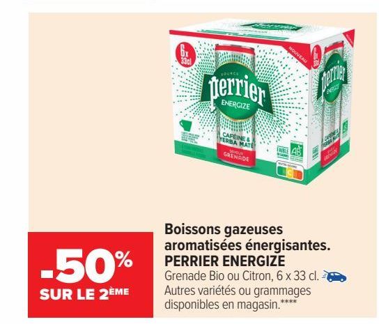 boissons gazeuses aromatisees energisantes Perrier Energize