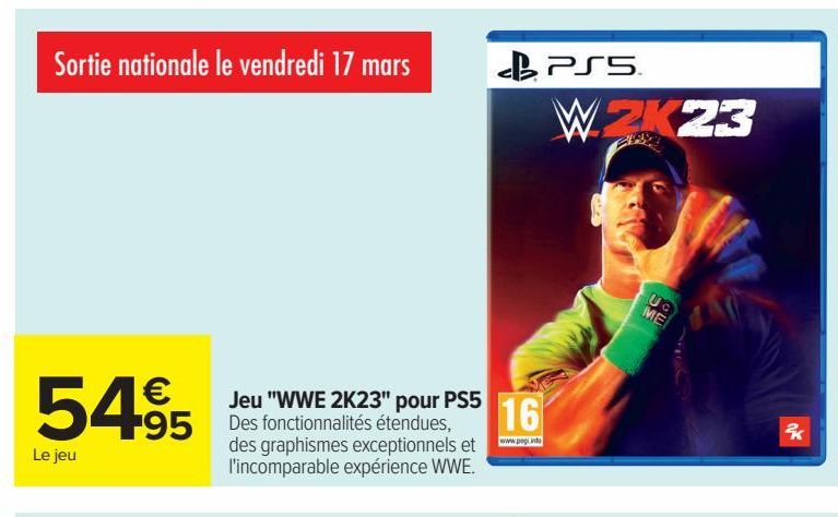 Jeu WWE 2K23 pour PS5
