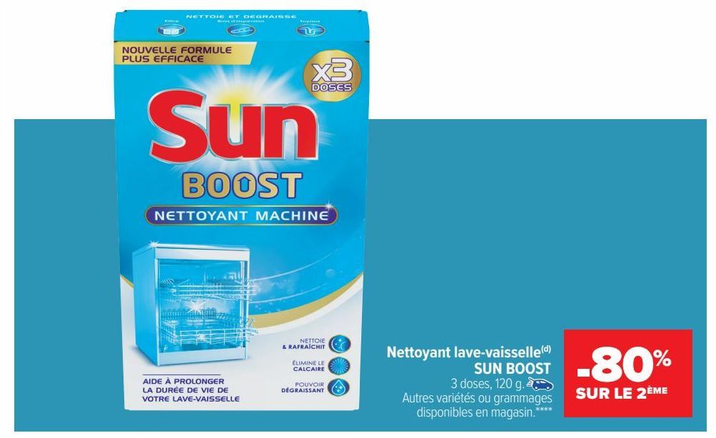 nettoyant lave-vaisselle Sun Boost