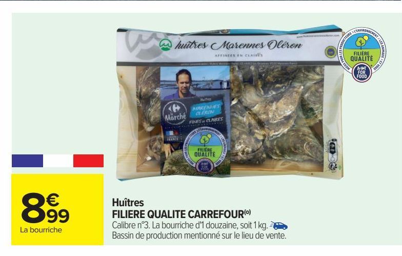 huîtres FILIERE QUALITE CARREFOUR