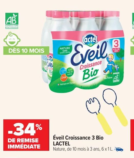 Eveil Croissance 3 Bio LACTEL