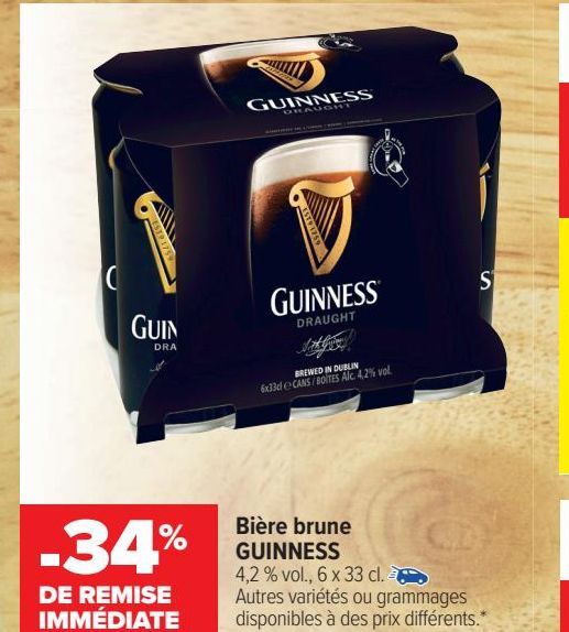 bière brune Guinness