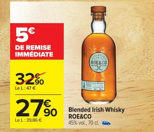 Blended Irish whisky ROE&CO