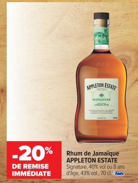 rhum de Jamaique APPLETON ESTATE