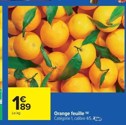 orange feuille