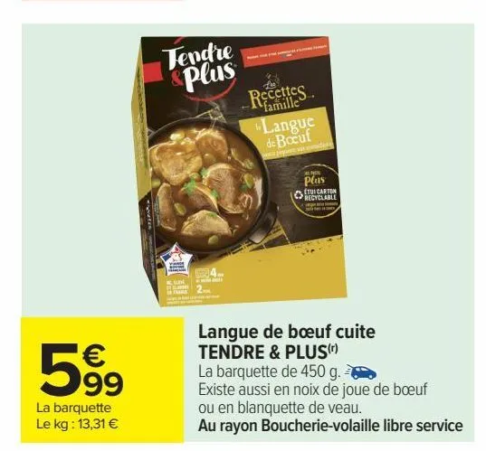 langue de boeuf cuite tendre & plus