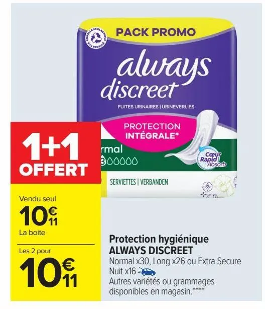 protection hygienique always discreet