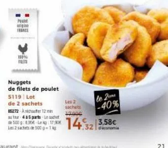 p  origin france  bpn filets  de filets de poulet  5119 lot  de 2 sachets 85272-achter 12 aufour 4 à 5 parts les de 500 g: 836-le kg: 17,90€ les 2 sachets de 500 g-1 kg  les 2  sachets  13000  14  le 