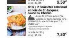 Poland's CADC  9,50€  821122 Feuilletés cabillaud  et noix de St-Jacques, sauce au Chablis A  182  Jurita 50% 