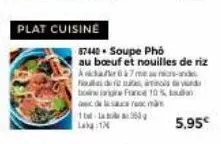 d  bone france 10%  drama  1-363 17  87440. soupe pho  au bœuf et nouilles de riz actor 7 maande  5.95€ 