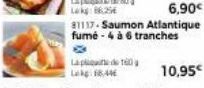 6,90€  81117-Saumon Atlantique fumé - 4 à 6 tranches  B 