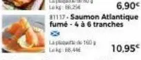 6,90€  81117-saumon atlantique fumé - 4 à 6 tranches  b 