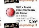 52827. Fraise  avec morceaux  de fraise 38%  La tac 630-900 