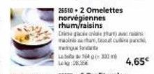 25510 - 2 Omelettes norvégiennes  thum/raisins  Die gacke ordet) avr whatea cui panch mod  Laboa 164 0303 28,95€  4.65€ 