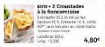 Ancha Ga  ADP  We  82218-2 Croustades  à la francomtoise  2025  60%. Erant 10% has g  4,80€ 