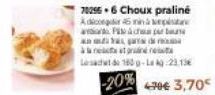 70295-6 Choux praliné Adicoeger 46 nina wep Ach  de ma àreat grand re  Lesa de 1800-Lak 21.15€  -20%  470€ 3,70€ 